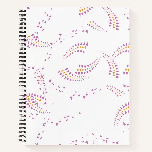 Black Gold Abstract Seamless Pattern Notebook (Front)