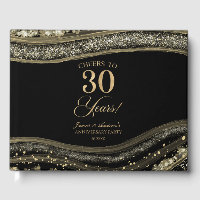Black Gold Agate 30th Wedding Anniversary Party