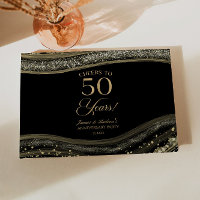 Black Gold Agate 50th Wedding Anniversary Party