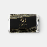 Black Gold Agate 50th Wedding Anniversary Party