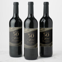 Black Gold Agate 50th Wedding Anniversary Party