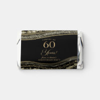 Black Gold Agate 60th Wedding Anniversary Party