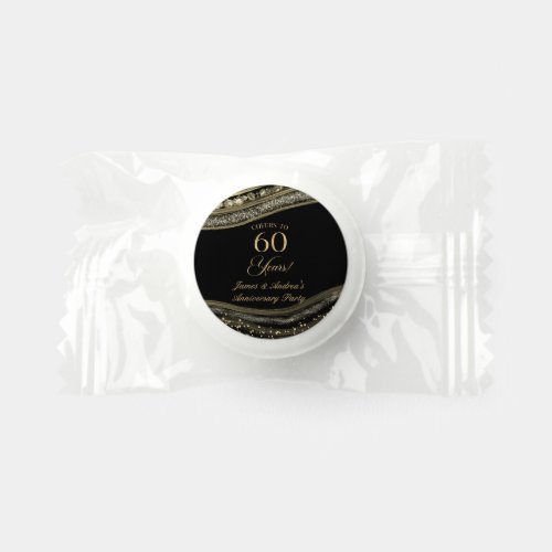 Black Gold Agate 60th Wedding Anniversary Party