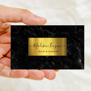 Black Gold Agate Business Card