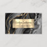Black Gold Agate Business Card