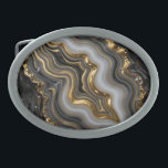 Black Gold Agate Geode Luxury Marble Belt Buckle<br><div class="desc">Mesmerizing black and charcoal agate with flowing bands of soft gray and creamy white,  dramatically framed and veined in molten liquid gold. This opulent,  high-contrast geode design exudes modern luxury,  sophistication and powerful elegance perfect for those who love dark,  glamorous mineral aesthetics.</div>
