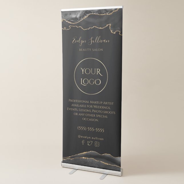 black gold agate retractable banner (3/4)