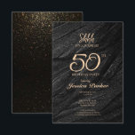 Black Gold Agate Surprise 50th Birthday  Invitation<br><div class="desc">trendy business cards, trendy mugs, trendy luggage tags, trendy wedding invitations, trendy wrapping paper, modern elegant wedding invitations, modern elegant wedding stationery, modern elegant weddings, marble business cards, marble office school, marble luggage tags, marble bath towels, marble product labels, adult birthday birthday invitations, adult birthday 50th birthday invitations, adult birthday...</div>