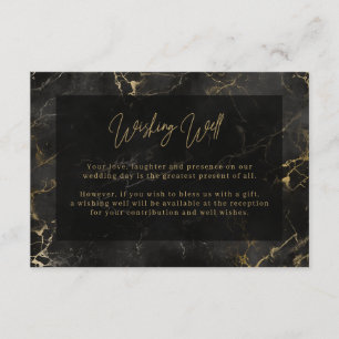 Black Gold Agate Wishing Well Enclosure Card