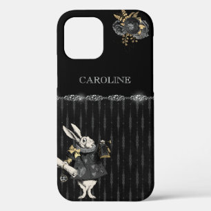 Black Gold Alice in Wonderland iPhone 12 Case