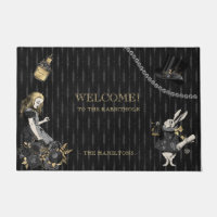 Black Gold Alice in Wonderland Illustrations