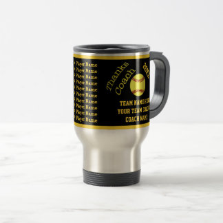 Black Gold All Player's Name Softball Coach Mug