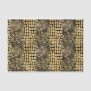 BLACK & GOLD ALLIGATOR SKIN LOOK TISSUE PAPER