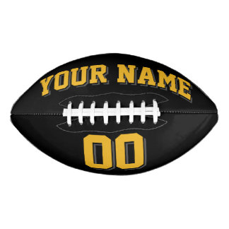 BLACK GOLD AND CHARCOAL GRAY Custom Football