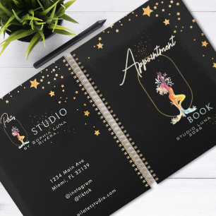Black Gold Appointment Book Beauty Yoga Salon Planner