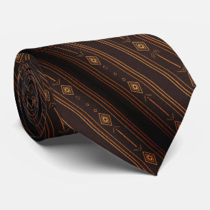 Black & Gold Art Deco Arrow Neck Tie