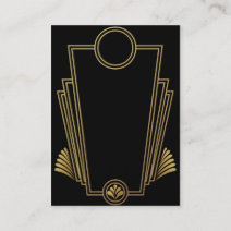 Black Gold Art Deco Business Card