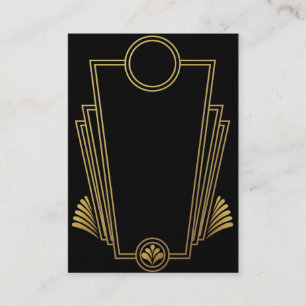 Black Gold Art Deco Business Card