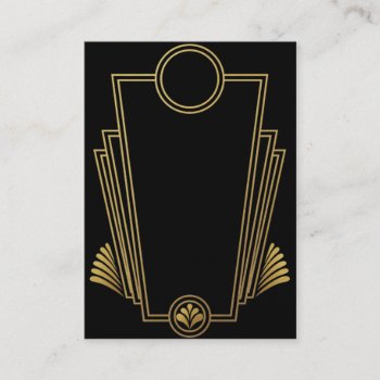 Black Gold Art Deco Business Card by CuteLittleTreasures at Zazzle