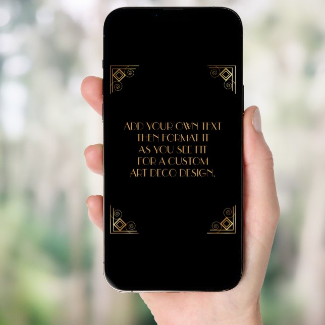 Black Gold Art Deco Custom DIY Wedding Sign (Front Digital)