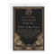 Black Gold Art Deco Gatsby Style Wedding Invites