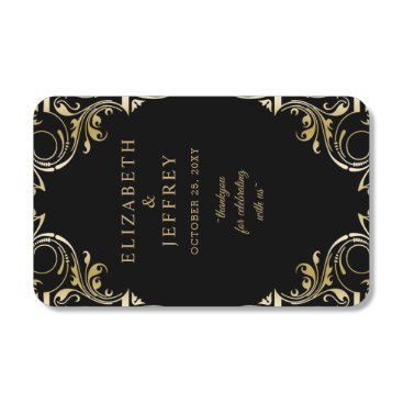 Black Gold Art Deco Great Gatsby Wedding Matchboxe Matchboxes