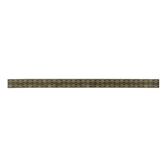 black gold art deco pattern ribbon (Front)