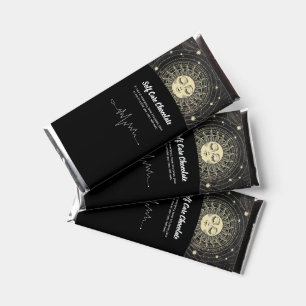 Black Gold Astrological Pattern Self Care Hershey Bar Favors