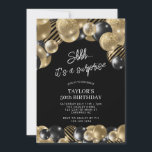 Black Gold Balloons Surprise 50th Birthday Invitation<br><div class="desc">Create your own Black Gold Balloons Surprise 50th Birthday Invitation! Personalize this design with your own text. You can further customize this design by selecting the "Edit Details" button if desired. -p</div>