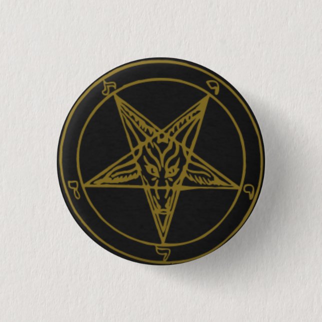 Black/Gold Baphomet Pins (Front)