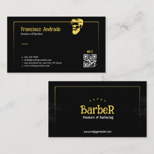 Black Gold Barber Senior Stylist Business Card