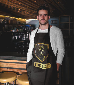 Black & Gold Barber Shop Apron