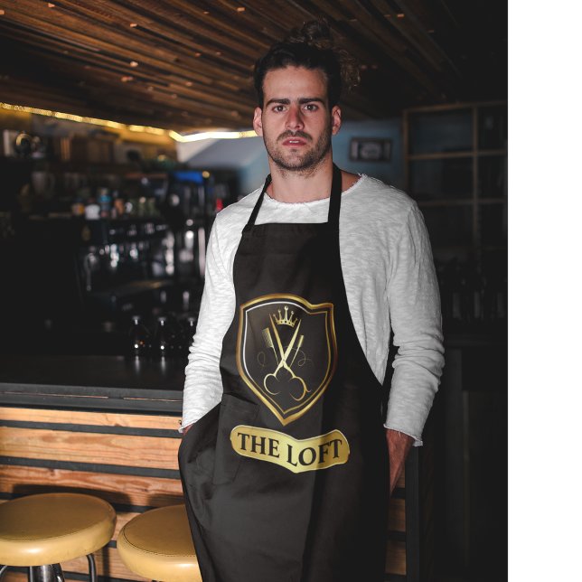 Black & Gold Barber Shop  Apron (Creator Uploaded)
