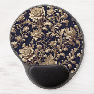 Black & Gold Baroque Comfort Pad Gel Mouse Pad