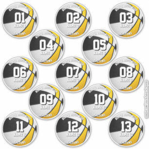 black gold basketball team colors 13 athletes sticker