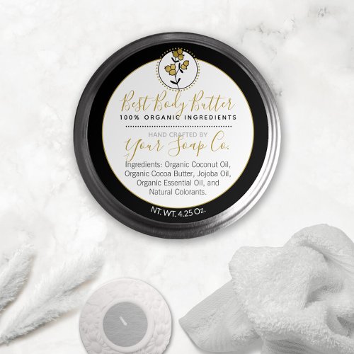 Black  Gold Berries Scrub or Body Butter Label