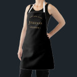 Black Gold Best mom Ever Personalized Kitchen Apron<br><div class="desc">Surprise the most amazing mom in your life with a thoughtful and stylish gift - the "Black Gold Best Mom Ever Personalized Kitchen Apron"! This apron is not just a simple kitchen accessory; it's a personalized token of appreciation for all the love, care, and hard work she pours into her...</div>