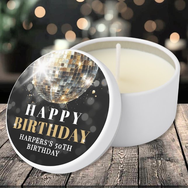 Black Gold Birthday Mini Candle Favors (Black Gold Birthday Mini Candle Favors)