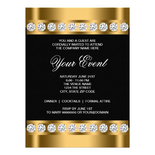 Black White And Gold Invitation Templates 5