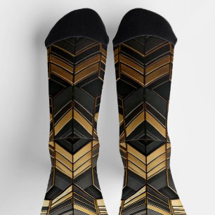 Black gold bling socks gentlemen