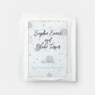 Black Gold Blue Celestial Wedding Tea Drink Mix