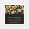Black Gold Bokeh Personalized Wedding Napkins
