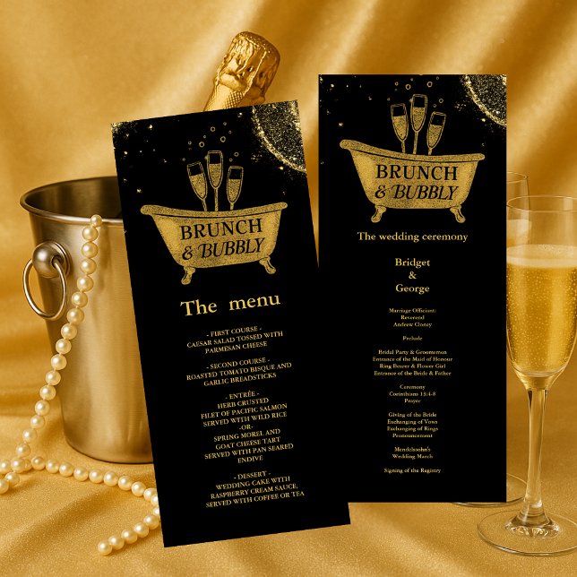 Black Gold Brunch & Bubbly Wedding menu (Creator Uploaded)