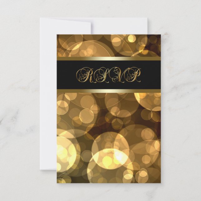 Black Gold Bubbles RSVP (Front)