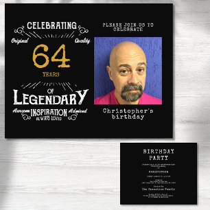 Black Gold Budget Any Age Birthday Invitation Flyer