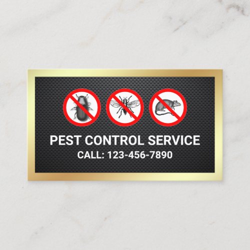 Black Gold Bugs Removal Pest Control Service Business Card