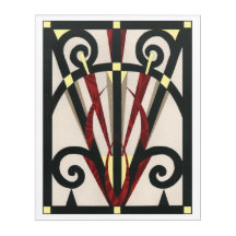 Black Gold Burgundy PARIS Eiffel Tower Collage