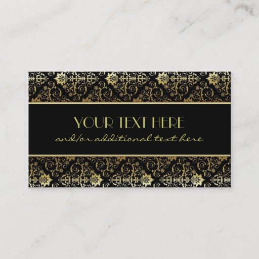Customizable Black &amp; Gold Business Card Templates