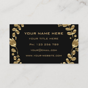 Black Gold Business Card Design Your Own