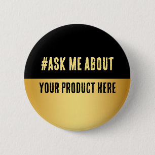 Black & Gold Business Launch Event  Button